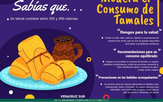 Pide IMSS Veracruz Sur moderar consumo de Tamales