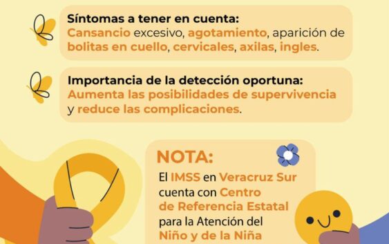 Recomienda IMSS Veracruz Sur Control del niño sano que ayuda a identificar oportunamente cáncer infantil