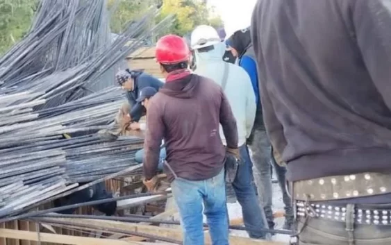 Accidente en el Tren Maya: colapsa estructura sobre dos trabajadores