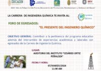 Foro de egresados ingenieros químicos en el Tecnológico Nacional de México Campus Acayucan