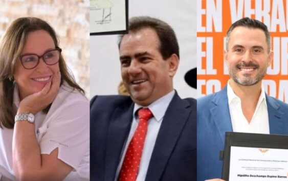 Tendencia de encuestas: se acorta la brecha entre la candidata Rocío Nahle y el candidato José Yunes.