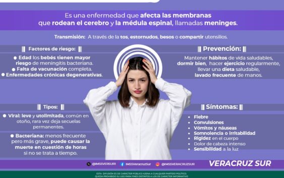 Concientiza IMSS Veracruz Sur sobre Meningitis