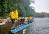 Combaten incendio forestal en Uxpanapa