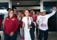Al grito de ¡presidenta!, Veracruz le da la bienvenida a S HEINBAUM