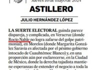 Elección “complicada” en Veracruz, “donde Rocí Nahle no logra zafarse el golpe patrimonial”: Julio Astillero, columnista de La Jornada