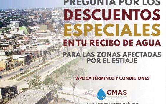 Habrá descuentos en recibos de agua para colonias afectadas por estiaje en Coatzacoalcos