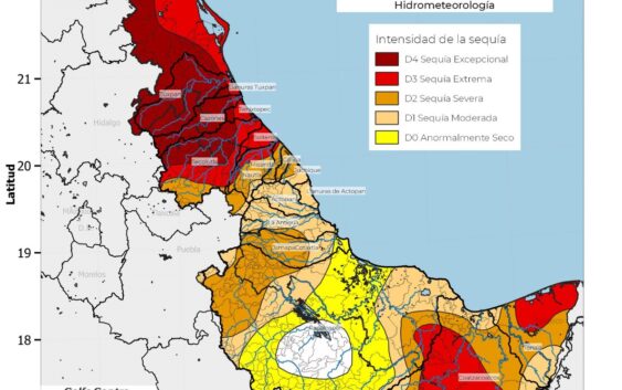 Se encuentran 12 municipios del sur de Veracruz con sequia extrema