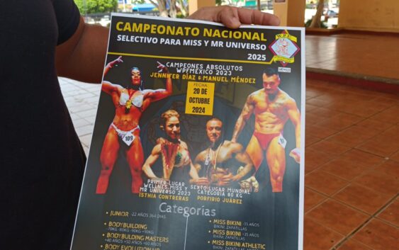 Anuncian campeonato nacional de fisiculturismo en Coatzacoalcos