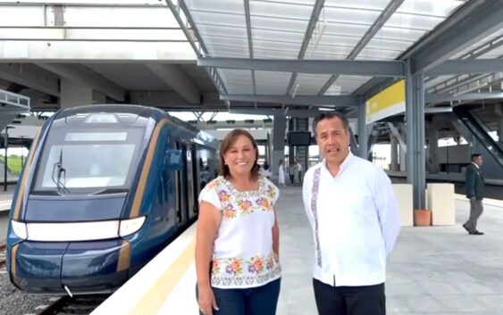 Cuitláhuac y Nahle invitados de honor a la inauguración de Tren Maya