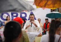 Ponciano Vázquez Parissi dio banderazo de arranque obra de red eléctrica, en la cabecera municipal de Cosoleacaque.