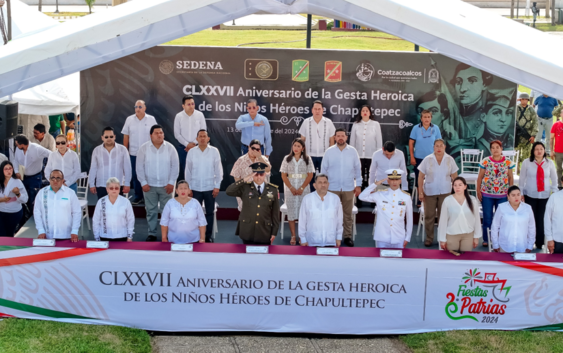 Conmemora Coatzacoalcos el 177º Aniversario de la Gesta Heroica de los Niños Héroes de Chapultepec