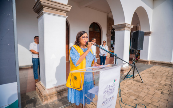 Hilda Ortiz Hernández, presidenta del Club de Leones de Acayucan resalto logros del leonismo