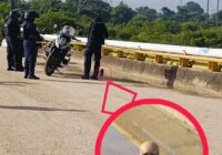 Abandonan craneo en un puente de la autopista Nuevo Teapa – Cosoleacaque