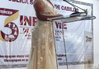 Maestra María del Carmen Bautista Hernández 3er informe de labores en Mecayapan