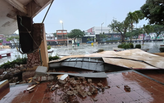 Atendió Protección Civil más de 25 reportes por daños que causo fuerte norte en Coatzacoalcos