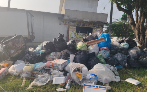 Se acumula basura por calles de Nanchital porque están descompuestos todos los camiones recolectores