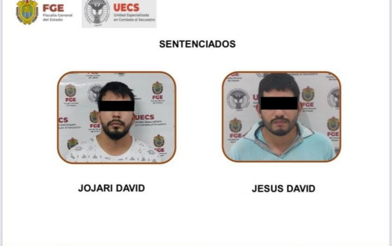 Obtiene UECS sentencia por 50 años de prisión para 2 secuestradores que operaban en el sur