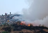 Se registra incendio en el basurero de villa Allende