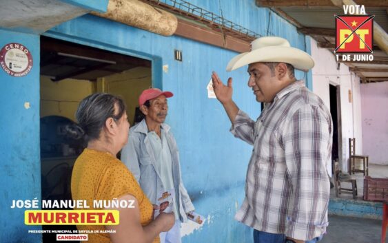 Con propuestas para rescatar Sayula de Alemán, José Manuel Muñoz Murrieta recorre firme el municipio