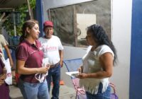 Maricruz Alemán, cercana a la gente de Oluta