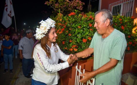 Cálido respaldo a Maricruz Alemán en Tenejapan, le refrendan su apoyo a la morenista