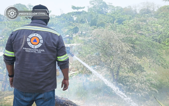 Van más de siete incendios de pastizales en Nanchital