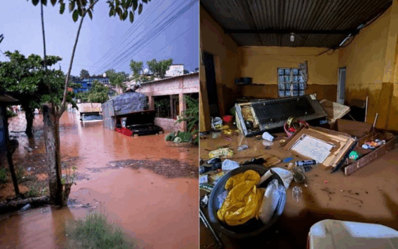 Reportan daños en viviendas por la intensa lluvia que azotó a tres municipios veracruzanos