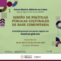 Curso gratuito en línea: Diseño de políticas culturales comunitarias