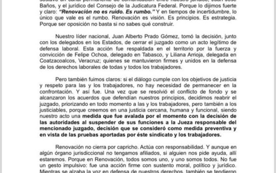 Suspenden a jueza federal en Coatzacoalcos por señalamientos de abuso de autoridad y acoso laboral