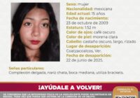 Desaparece adolescente de 15 años en Coatzacoalcos