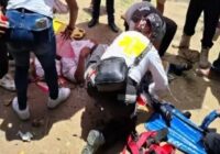 Caen voladores de Papantla durante ceremonia en Tihuatlán, Veracruz