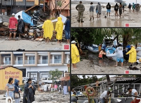 Erick el más grande que ha llegado a México en el mes de junio de todas las temporadas de Huracanes.