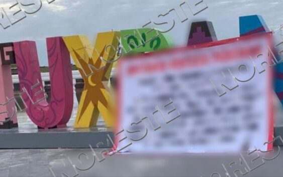 Aparece narcomensaje en las letras monumentales de Tuxpan