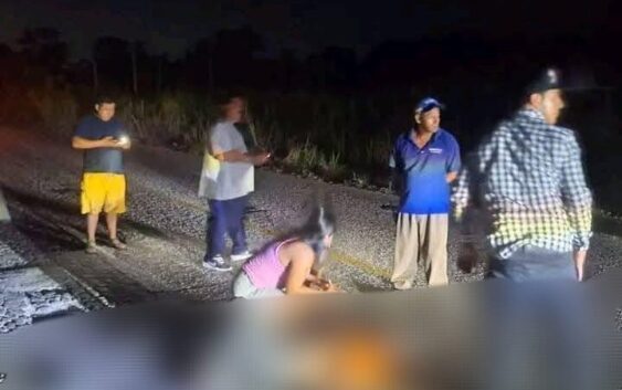 Hallan a mujer golpeada en plena madrugada en la carretera a Oteapan