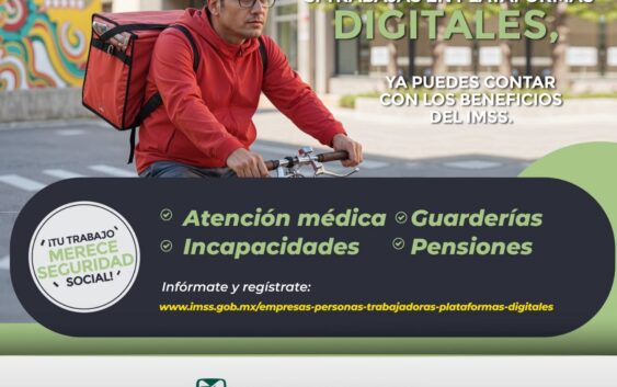 Informa IMSS Veracruz Sur sobre prueba piloto para la inscripción de los trabajadores en plataformas digitales