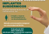 Anuncia IMSS Veracruz Sur campaña de implantes subdérmicos en HGZ No. 36 de Coatzacoalcos