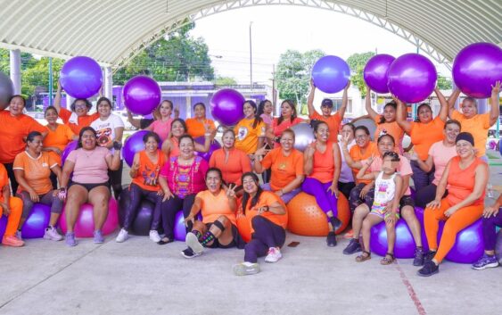 Con actividad física se conmemora el Día Naranja en el municipio de Cosoleacaque