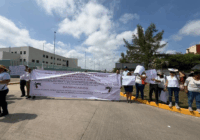 Con manifestaciones reciben a Sheinbaum en Veracruz