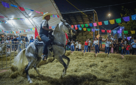Caballos bailadores presentes en la Expo Ganadera 2025.