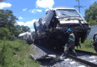 Choca tráiler con Tren Interoceánico en Macuspana, Tabasco; Marina reporta lesionados