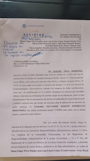 El Dr. Rafael Vela denuncia ante Contraloría de la UV a integrantes de la Junta de Gobierno