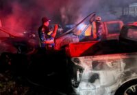 Provocan incendio en corralón de “Grúas MG” en Acayucan; 27 vehículos afectados