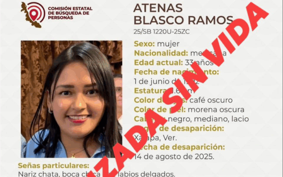 Atenas Blanco, desaparecida, fue localizada tras accidentarse en la sierra de Tlacolulan