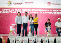 La alcaldesa de Acayucan dio la bienvenida y agradeció por “Apoyo al Plan México en Soberanía Alimentaria” a la gobernadora