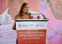Rocío Nahle en la Séptima entrega del programa Apoyo en la Palabra Plan México en Tatahuicapan