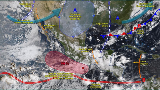 Temporal lluvioso este fin de semana, pronostica la Conagua