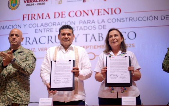 Veracruz y Tabasco firman convenio de seguridad para blindar la frontera sur