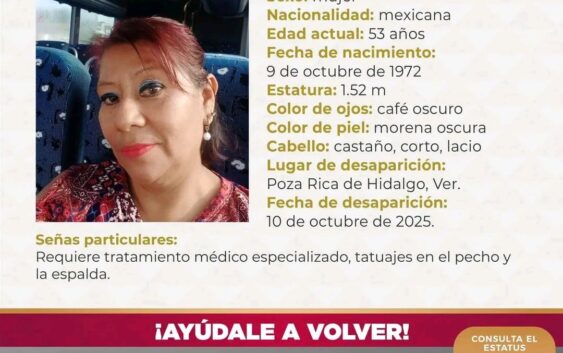 Localizan el cuerpo de la señora desaparecida en Poza Rica; fue hallada en un terreno baldío