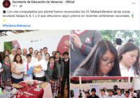Entregan SOLO UNA computadora a cada Telebachillerato de la zona Xalapa