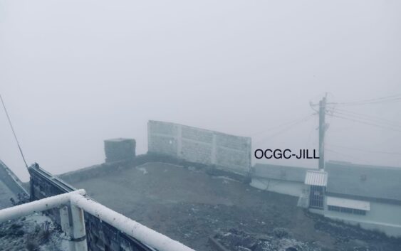 Cae aguanieve en el Cofre de Perote